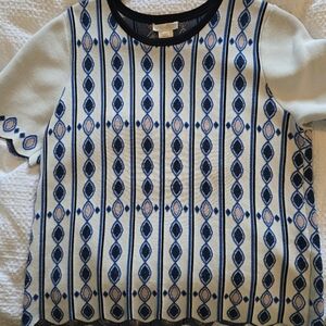 Shoshanna Black and Blue Knit Sweater